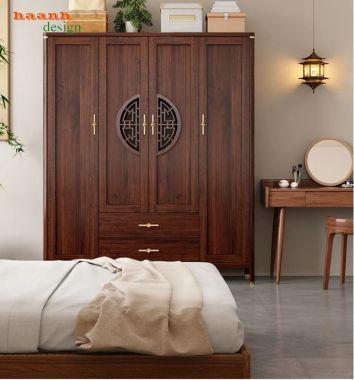 Tủ quần áo cao cấp thiết kế sang trọng chuẩn Á Đông-TAG 016