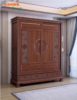 Tủ đựng quần áo bằng gỗ thủ công – Tinh hoa nội thất Á Đông-TAG 011