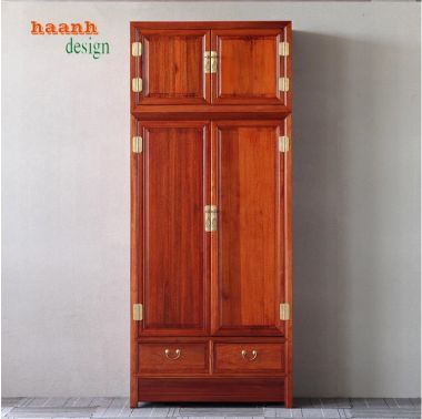 Tủ quần áo gỗ cánh chạm - Sự kết hợp nghệ thuật và tiện ích-TAG 010