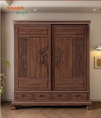 Nâng cấp không gian sống với tủ quần áo cánh chạm-TAG 008