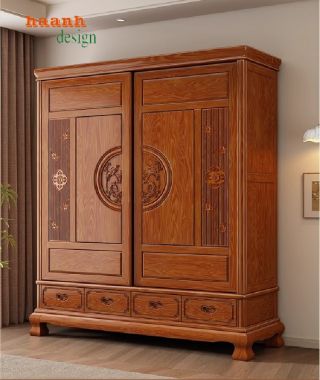 Nâng cấp không gian sống với tủ quần áo cánh chạm-TAG 008