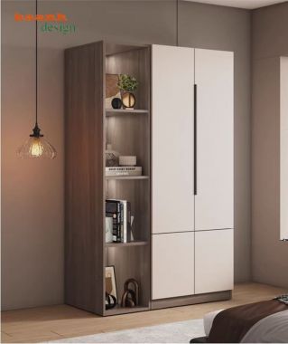Mẫu tủ quần áo gỗ công nghiệp đẹp thiết kế hai màu hiện đại-TAH 016