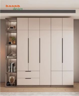 Mẫu tủ quần áo gỗ công nghiệp đẹp thiết kế hai màu hiện đại-TAH 016