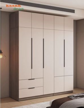 Mẫu tủ quần áo gỗ công nghiệp đẹp thiết kế hai màu hiện đại-TAH 016