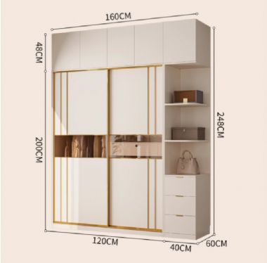 Tiện lợi với tủ áo gỗ công nghiệp cánh lùa hiện đại-TAH 010