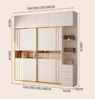 Tiện lợi với tủ áo gỗ công nghiệp cánh lùa hiện đại-TAH 010