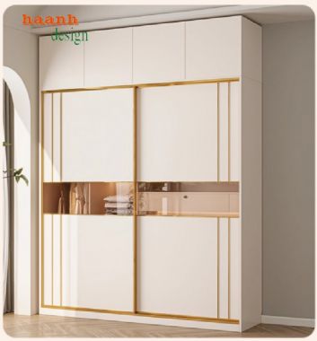 Tiện lợi với tủ áo gỗ công nghiệp cánh lùa hiện đại-TAH 010
