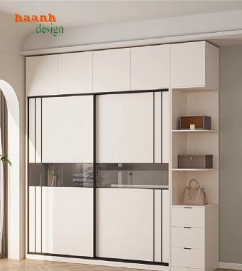 Tiện lợi với tủ áo gỗ công nghiệp cánh lùa hiện đại-TAH 010