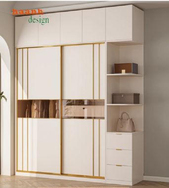 Tiện lợi với tủ áo gỗ công nghiệp cánh lùa hiện đại-TAH 010