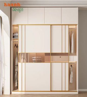 Tiện lợi với tủ áo gỗ công nghiệp cánh lùa hiện đại-TAH 010