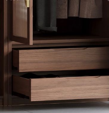 Đẹp mắt với tủ áo gỗ công nghiệp óc chó-TAH 009