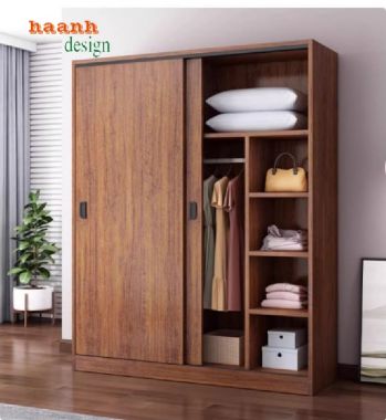 Nâng cao giá trị với tủ áo gỗ óc chó công nghiệp-TAH 007