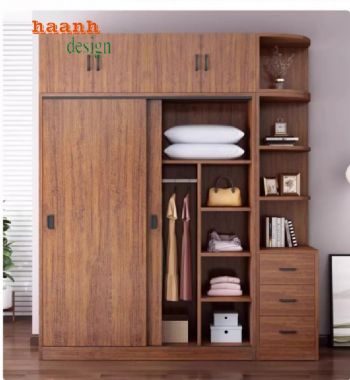 Nâng cao giá trị với tủ áo gỗ óc chó công nghiệp-TAH 007
