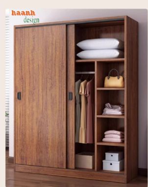 Nâng cao giá trị với tủ áo gỗ óc chó công nghiệp-TAH 007