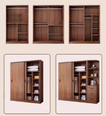 Nâng cao giá trị với tủ áo gỗ óc chó công nghiệp-TAH 007