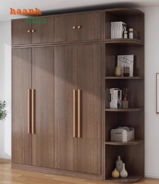 Tủ quần áo gỗ công nghiệp Melamine chống ẩm – Bền đẹp, thẩm mỹ-TAH 014