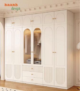 Đẹp mắt với tủ áo gỗ công nghiệp gia đình-TAH 011