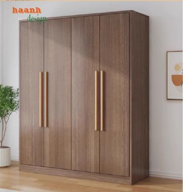 Tủ quần áo gỗ công nghiệp Melamine chống ẩm – Bền đẹp, thẩm mỹ-TAH 014