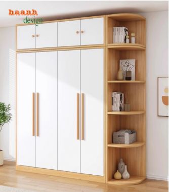 Tủ quần áo gỗ công nghiệp Melamine chống ẩm – Bền đẹp, thẩm mỹ-TAH 014