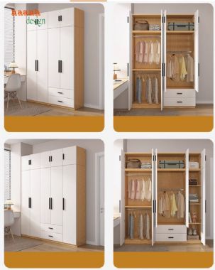 Tủ quần áo gỗ ép cao cấp – Sự lựa chọn hoàn hảo cho gia đình-TAH 015