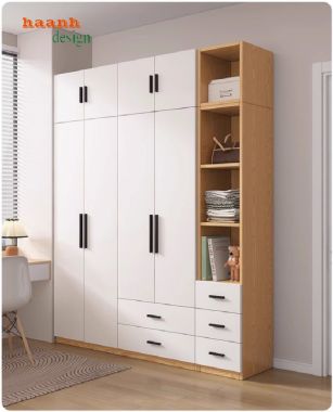 Tủ quần áo gỗ ép cao cấp – Sự lựa chọn hoàn hảo cho gia đình-TAH 015