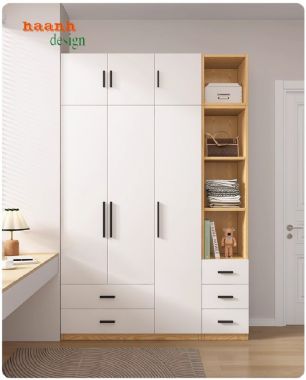 Tủ quần áo gỗ ép cao cấp – Sự lựa chọn hoàn hảo cho gia đình-TAH 015