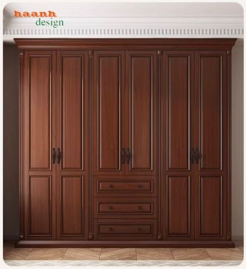 Mẫu tủ quần áo đẹp hiện đại cho phòng ngủ gia đình-TAH 011