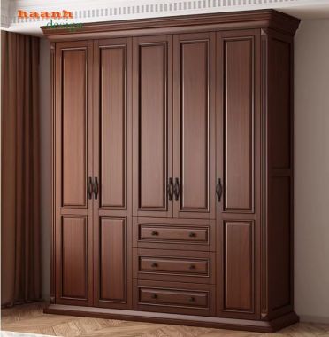 Mẫu tủ quần áo đẹp hiện đại cho phòng ngủ gia đình-TAH 011