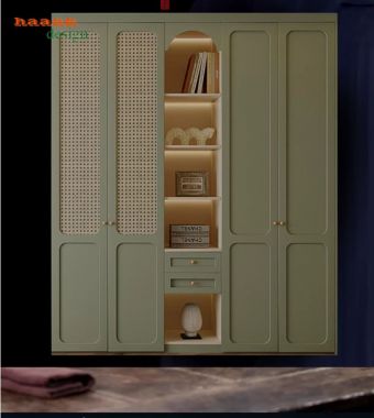 Tủ áo cánh mây gỗ sồi tự nhiên đẹp và bền theo thời gian-TAH 014