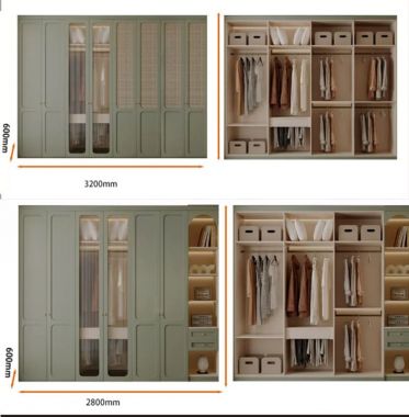 Tủ áo cánh mây gỗ sồi tự nhiên đẹp và bền theo thời gian-TAH 014