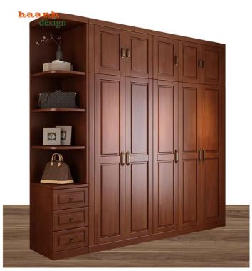 Tủ gỗ quần áo cao cấp gỗ xoan đào thiết kế theo yêu cầu-TAH 012