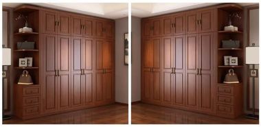 Tủ gỗ quần áo cao cấp gỗ xoan đào thiết kế theo yêu cầu-TAH 012