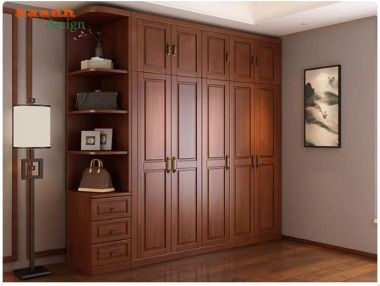 Tủ gỗ quần áo cao cấp gỗ xoan đào thiết kế theo yêu cầu-TAH 012