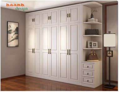 Tủ gỗ quần áo cao cấp gỗ xoan đào thiết kế theo yêu cầu-TAH 012