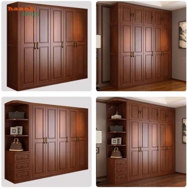 Tủ gỗ quần áo cao cấp gỗ xoan đào thiết kế theo yêu cầu-TAH 012