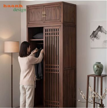 Tủ Quần Áo Cao Cấp Phong Cách Á Đông Hiện Đại-TAH 018