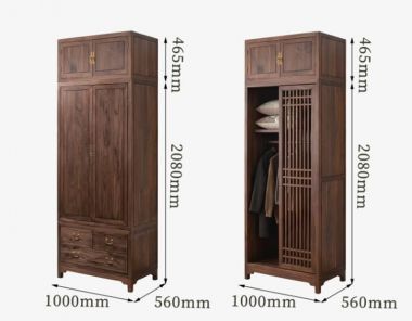 Tủ Quần Áo Cao Cấp Phong Cách Á Đông Hiện Đại-TAH 018