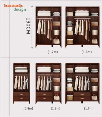Tủ Quần Áo Cao Cấp Phong Cách Á Đông Hiện Đại-TAH 018