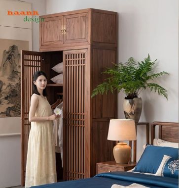 Tủ Quần Áo Cao Cấp Phong Cách Á Đông Hiện Đại-TAH 018