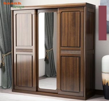 Tủ quần áo gỗ óc chó-TAH 015