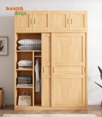 Tủ Quần Áo Gỗ Sồi – Vẻ Đẹp Tự Nhiên Vượt Thời Gian-TAH 008