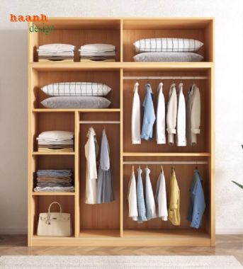 Tủ Quần Áo Gỗ Sồi – Vẻ Đẹp Tự Nhiên Vượt Thời Gian-TAH 008