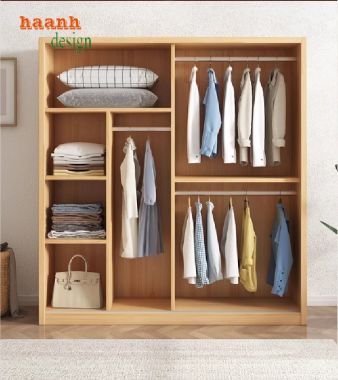 Tủ Quần Áo Gỗ Sồi – Vẻ Đẹp Tự Nhiên Vượt Thời Gian-TAH 008