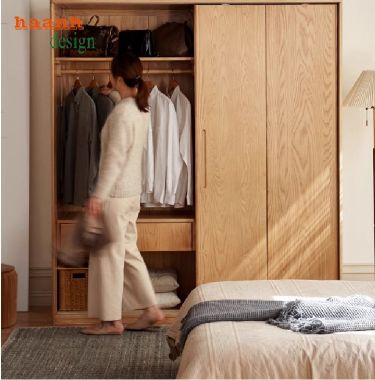 Bí quyết duy trì vẻ đẹp cho tủ quần áo gỗ sồi lâu dài-TAH 006