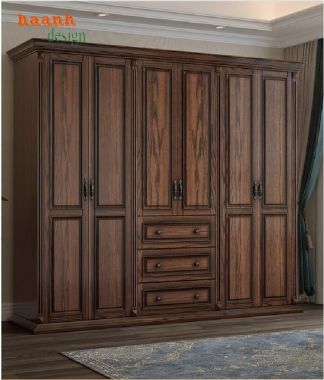 Khẳng định vẻ đẹp tự nhiên với tủ quần áo gỗ sồi-TAH 007