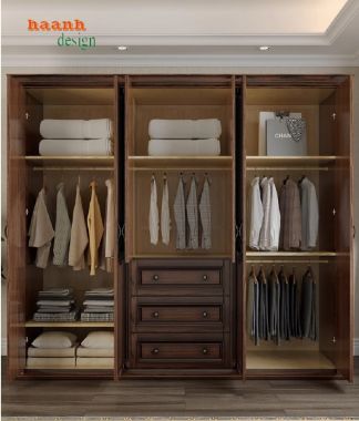 Khẳng định vẻ đẹp tự nhiên với tủ quần áo gỗ sồi-TAH 007