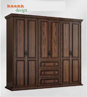 Khẳng định vẻ đẹp tự nhiên với tủ quần áo gỗ sồi-TAH 007