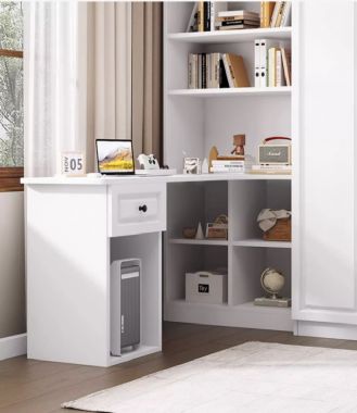 Mẫu tủ quần áo trẻ em kết hợp bàn học hiện đại cho bé-TEE 006