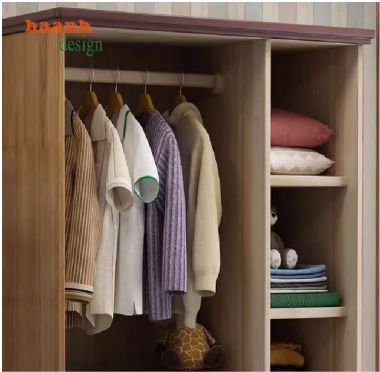 Thú vị tủ quần áo trẻ em gỗ tự nhiên trong phòng bé-TQA 001