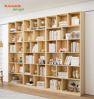 Tủ sách gỗ công nghiệp dạng ô mở linh hoạt - THS 012